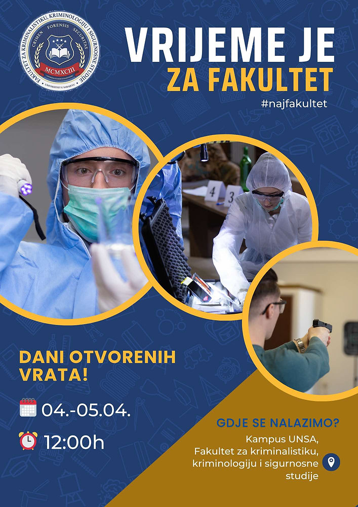 Dani otvorenih vrata – istražite kriminalistiku kroz kreativne radionice!