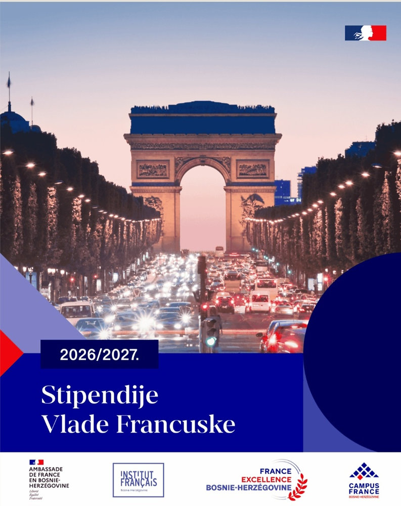 Poziv na informativnu sesiju o stipendijama Vlade Francuske za 2026. godinu!