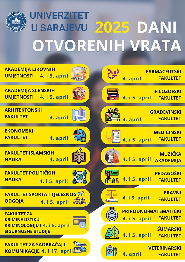 Dani otvorenih vrata Univerziteta u Sarajevu