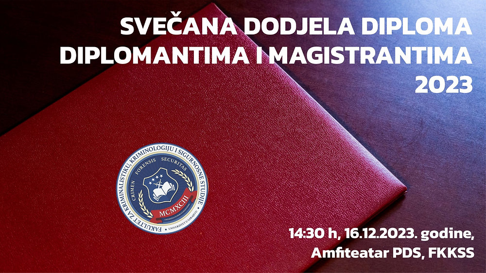 Svečana promocija diplomanata i magistranata - dodjela diploma